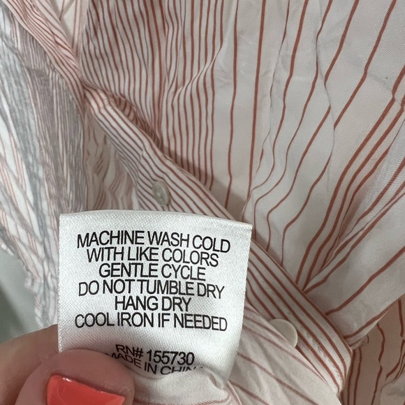 Jane & Delancey Button Up Stripes size medium - Picture 2 of 5